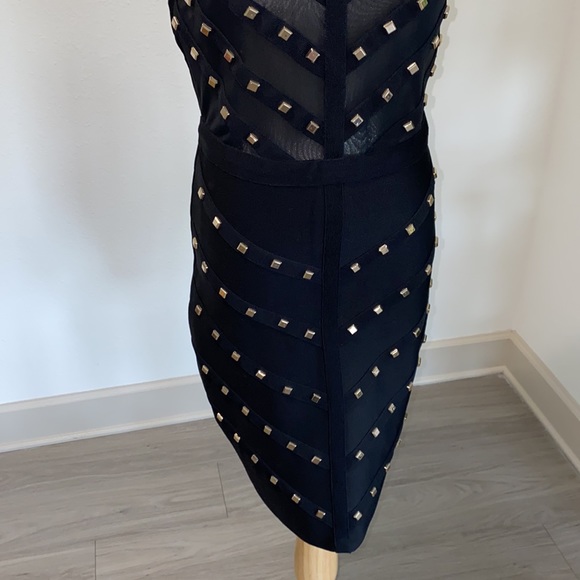 Bebe studded black halter neck dress - Picture 3 of 7
